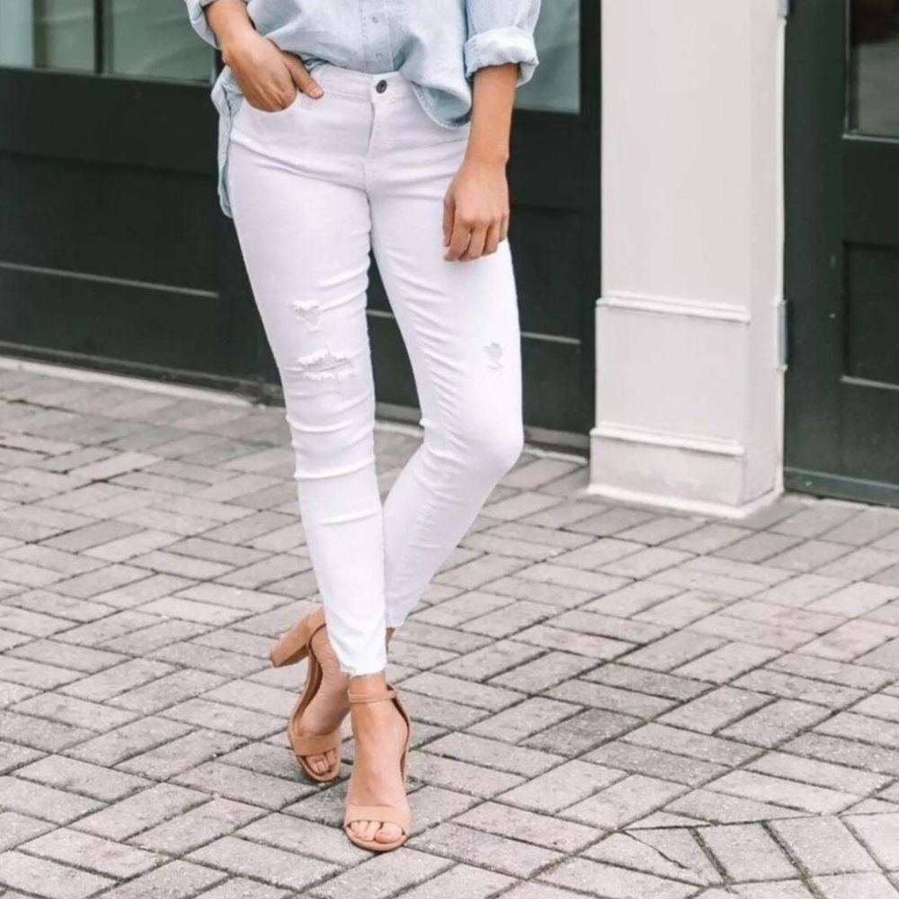 Pistola High Rise White Skinny Jeans